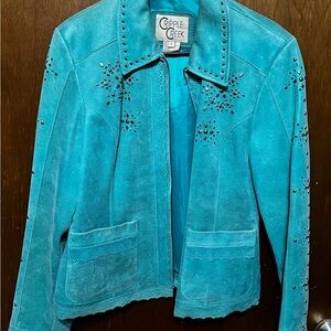 Cripple Creek Women's Teal Suede Blazer